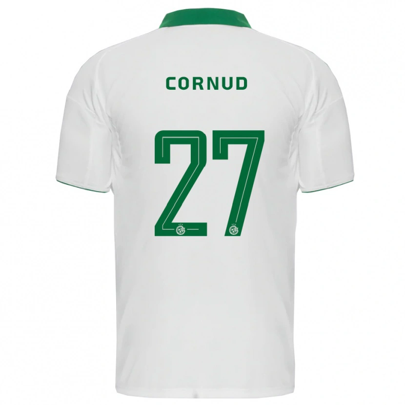 Danxen Homem Camisola Pierre Cornud #27 Branco Verde Alternativa 2025/26 Camisa