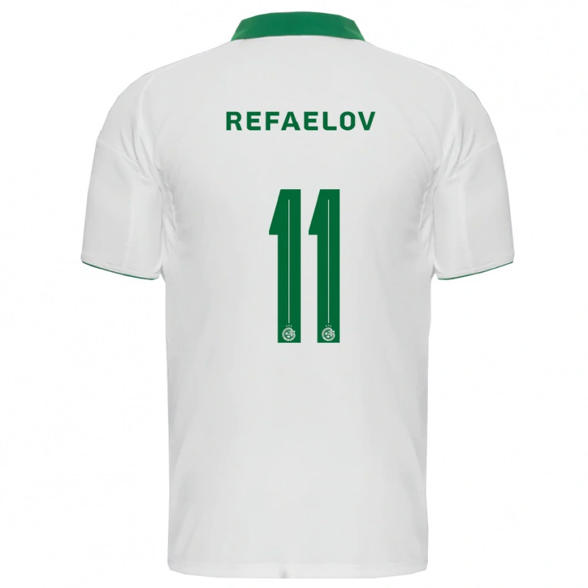 Danxen Homem Camisola Lior Refaelov #11 Branco Verde Alternativa 2025/26 Camisa