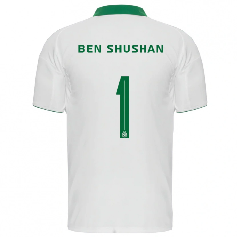 Danxen Homem Camisola Ori Ben Shushan #1 Branco Verde Alternativa 2025/26 Camisa