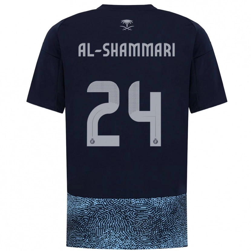 Danxen Homem Camisola Mansour Al-Shammari #24 Marinho Azul Celeste Alternativa 2025/26 Camisa