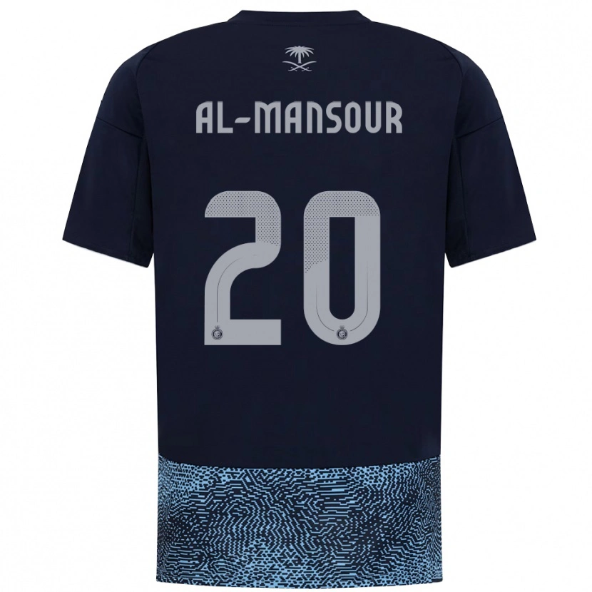 Danxen Homem Camisola Hamad Al-Mansour #20 Marinho Azul Celeste Alternativa 2025/26 Camisa