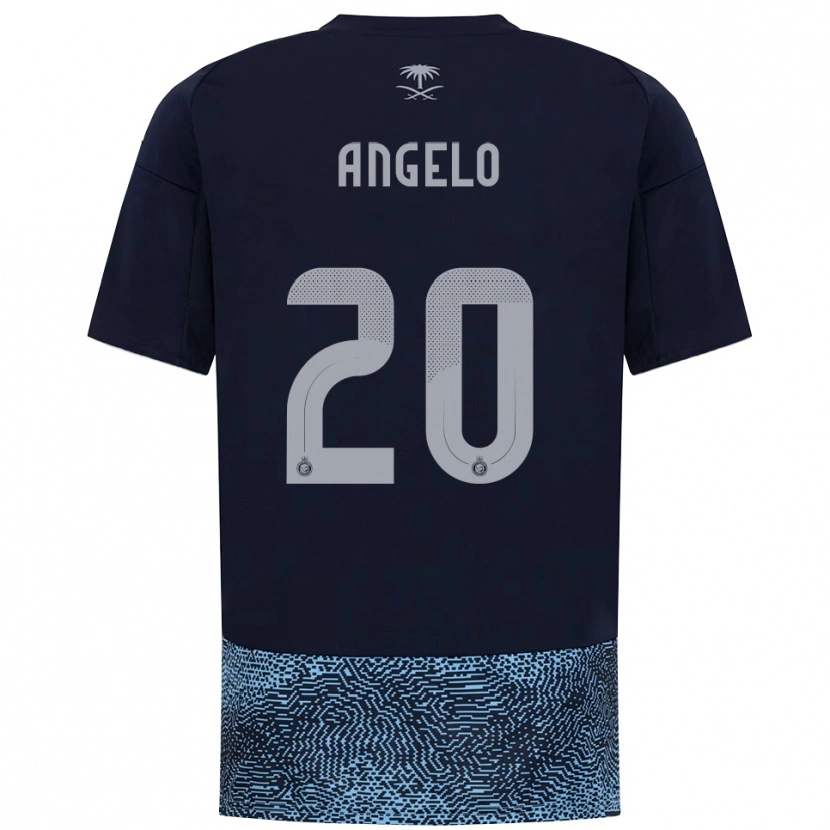 Danxen Homem Camisola Ângelo #20 Marinho Azul Celeste Alternativa 2025/26 Camisa