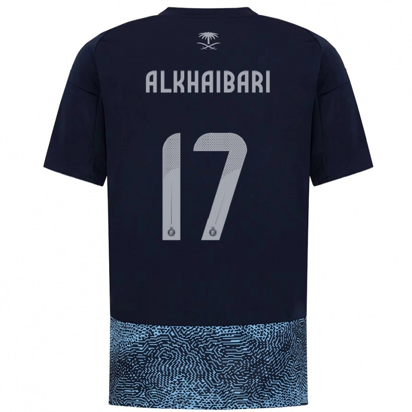Danxen Homem Camisola Abdullah Al-Khaibari #17 Marinho Azul Celeste Alternativa 2025/26 Camisa