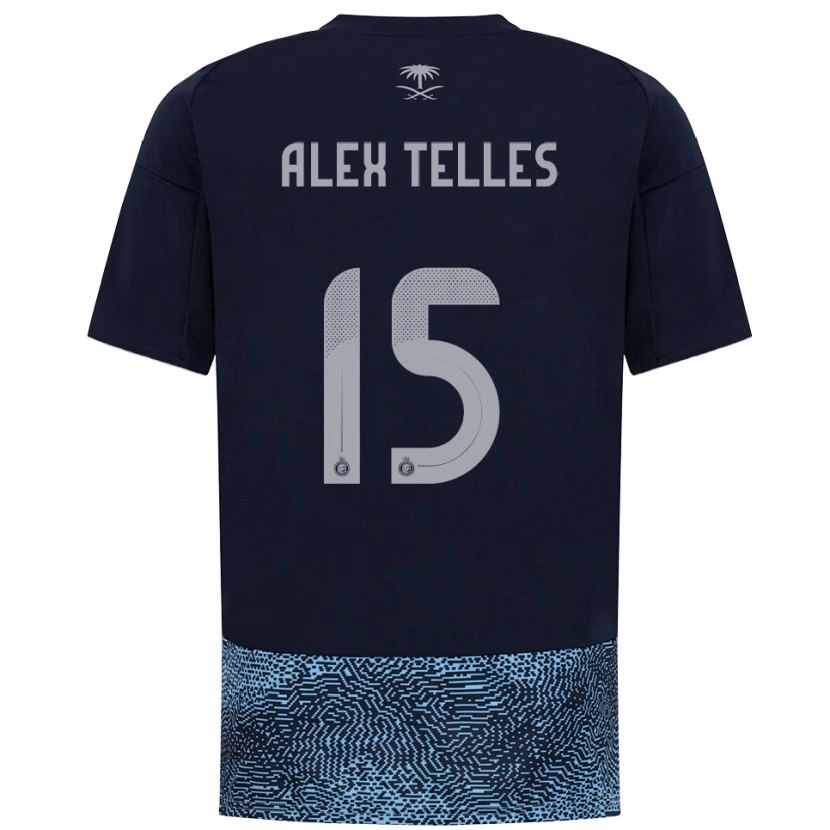 Danxen Homem Camisola Alex Telles #15 Marinho Azul Celeste Alternativa 2025/26 Camisa