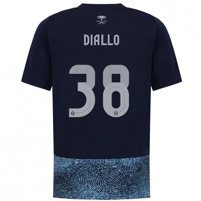 Danxen Homem Camisola Aminata Diallo #38 Marinho Azul Celeste Alternativa 2025/26 Camisa
