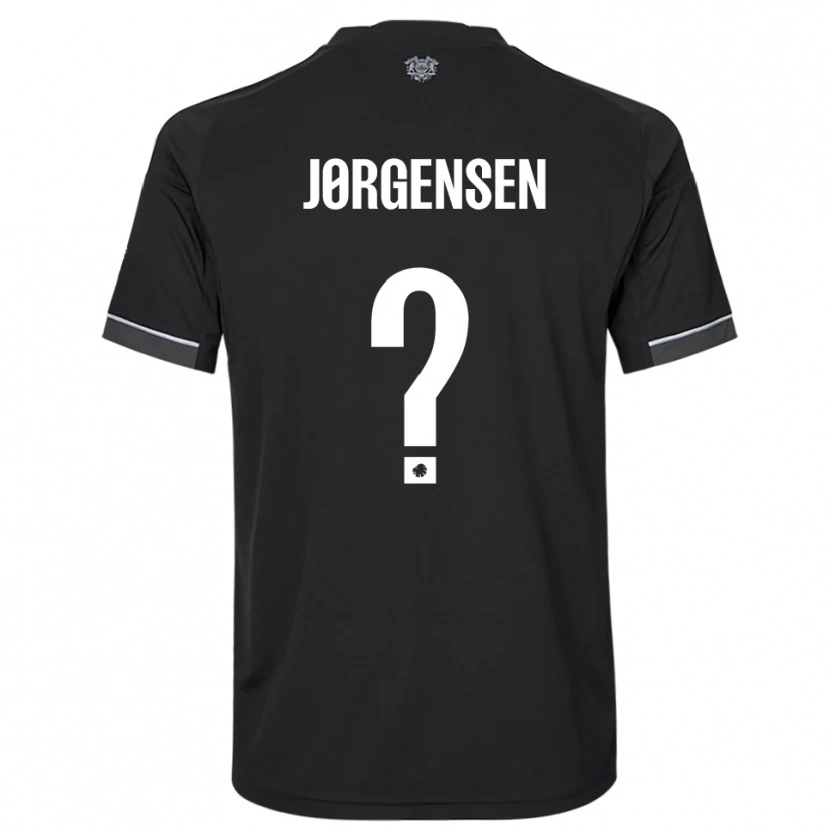 Danxen Homem Camisola Mads Jørgensen #0 Preto Branco Alternativa 2025/26 Camisa
