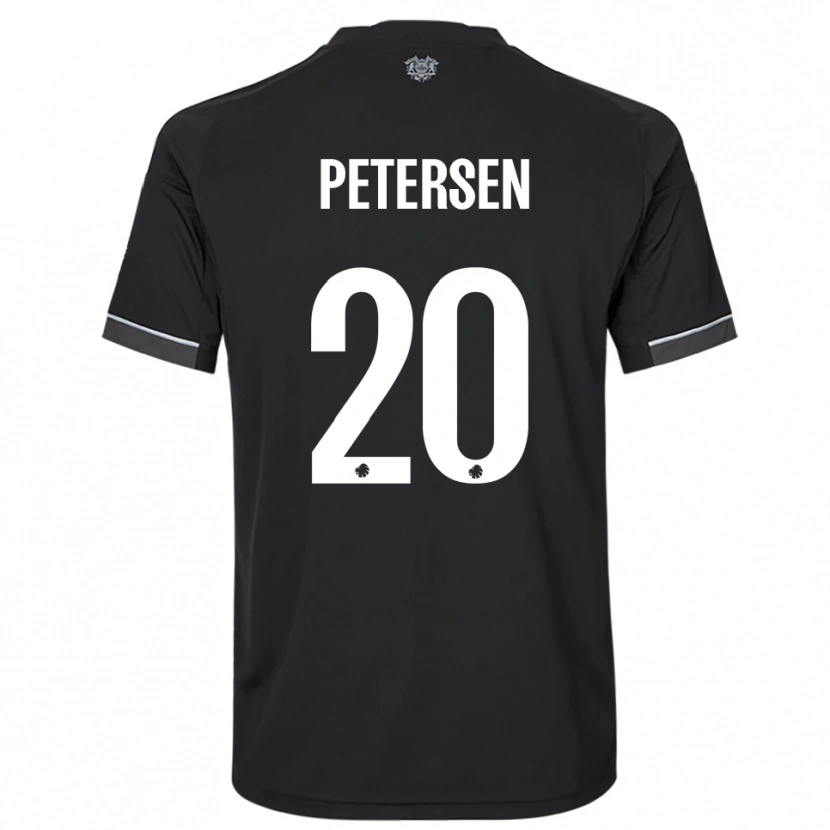 Danxen Homem Camisola Frederik Petersen #20 Preto Branco Alternativa 2025/26 Camisa