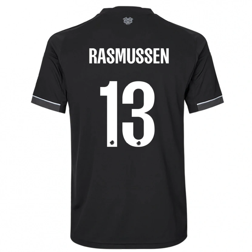 Danxen Homem Camisola Sara Rasmussen #13 Preto Branco Alternativa 2025/26 Camisa