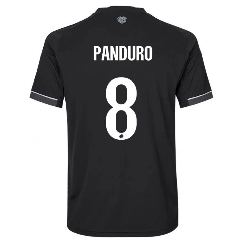 Danxen Homem Camisola Tristan Panduro #8 Preto Branco Alternativa 2025/26 Camisa