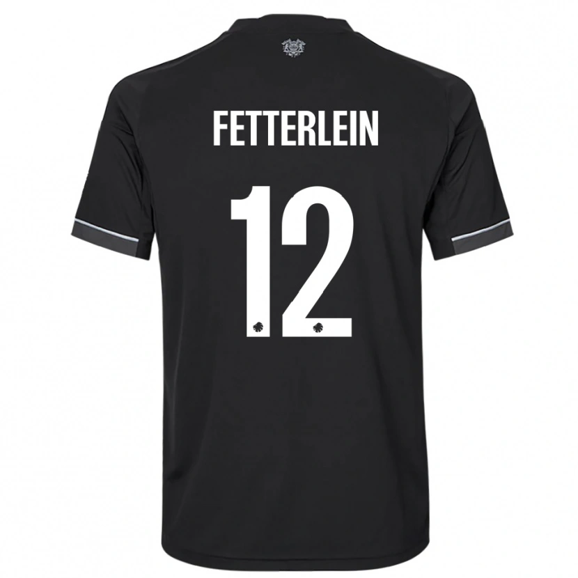 Danxen Homem Camisola Sean Fetterlein #12 Preto Branco Alternativa 2025/26 Camisa