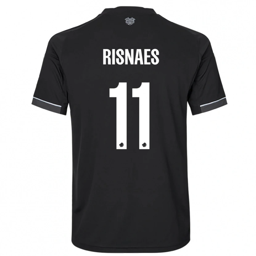 Danxen Homem Camisola Roberto Risnaes #11 Preto Branco Alternativa 2025/26 Camisa