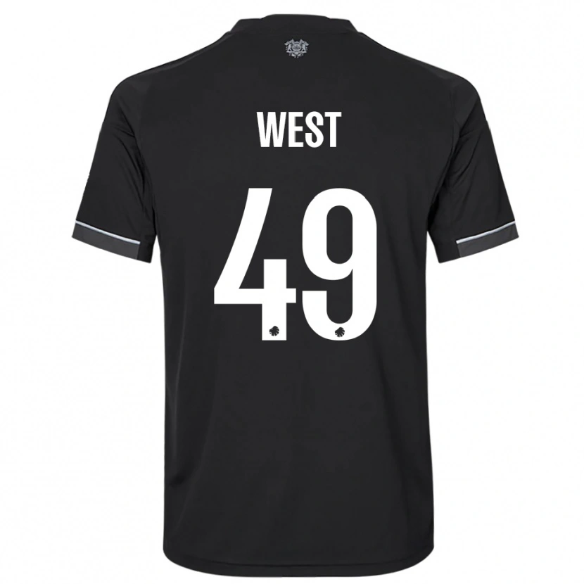 Danxen Homem Camisola Liam West #49 Preto Branco Alternativa 2025/26 Camisa