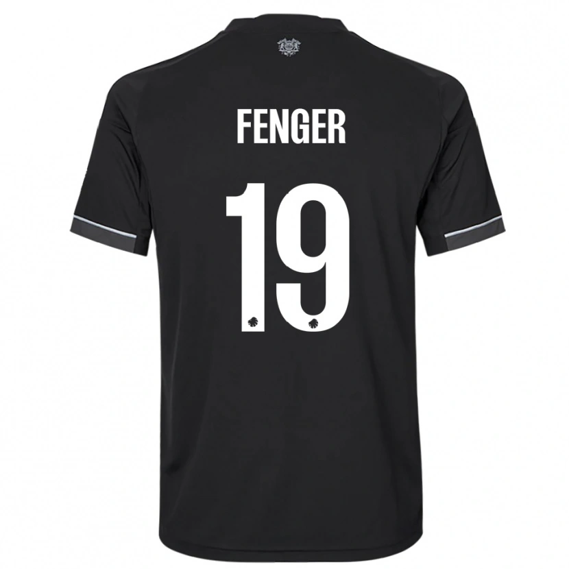 Danxen Homem Camisola Oskar Fenger #19 Preto Branco Alternativa 2025/26 Camisa