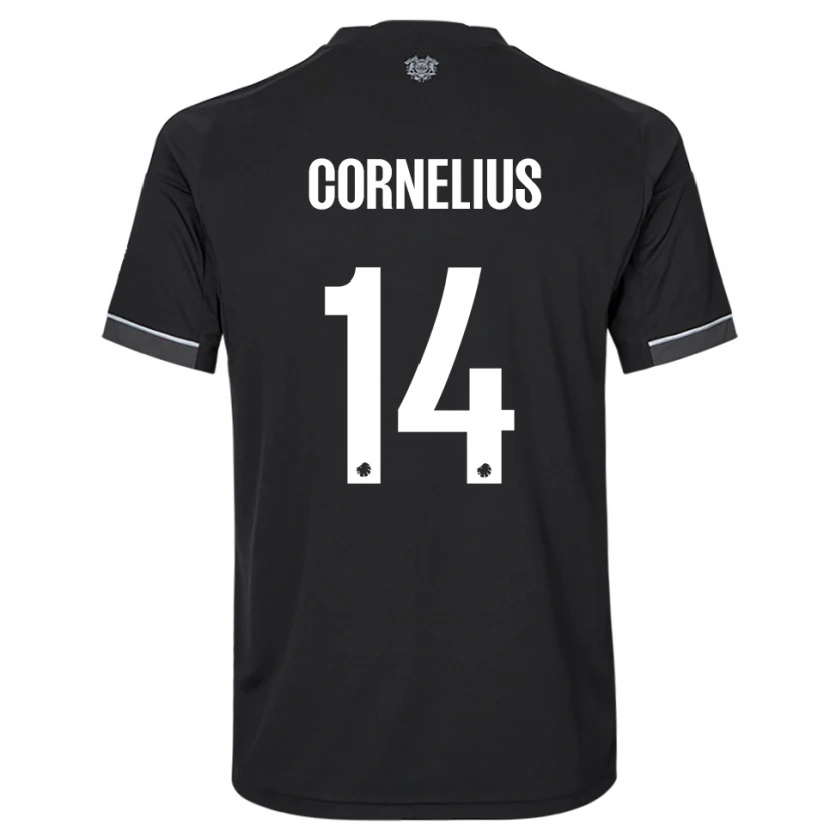 Danxen Homem Camisola Andreas Cornelius #14 Preto Branco Alternativa 2025/26 Camisa
