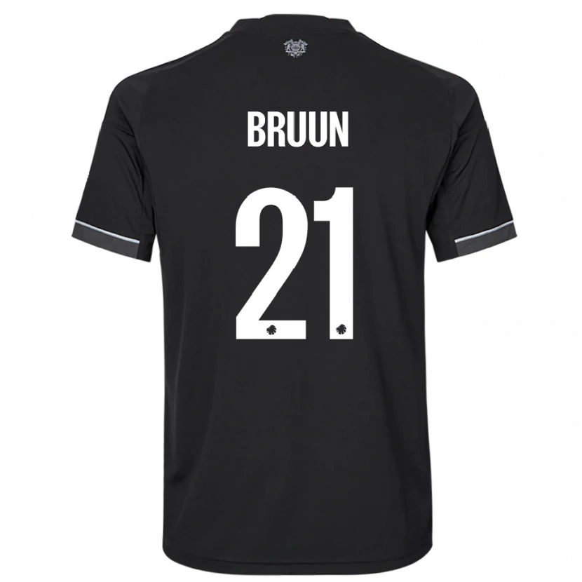 Danxen Homem Camisola Alfred Bruun #21 Preto Branco Alternativa 2025/26 Camisa
