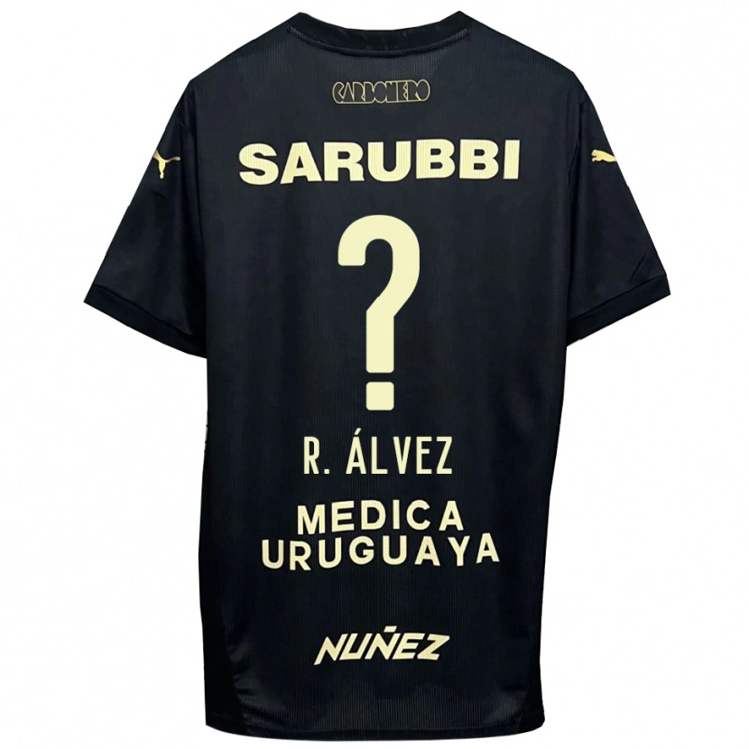 Danxen Homem Camisola Rodrigo Álvez #0 Preto Dourado Alternativa 2025/26 Camisa