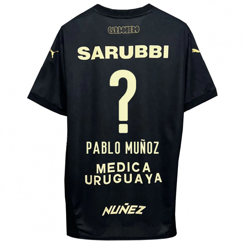 Danxen Homem Camisola Juan Pablo Muñoz #0 Preto Dourado Alternativa 2025/26 Camisa