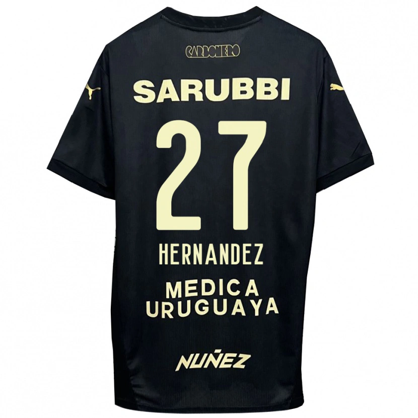 Danxen Homem Camisola Lucas Hernández #27 Preto Dourado Alternativa 2025/26 Camisa