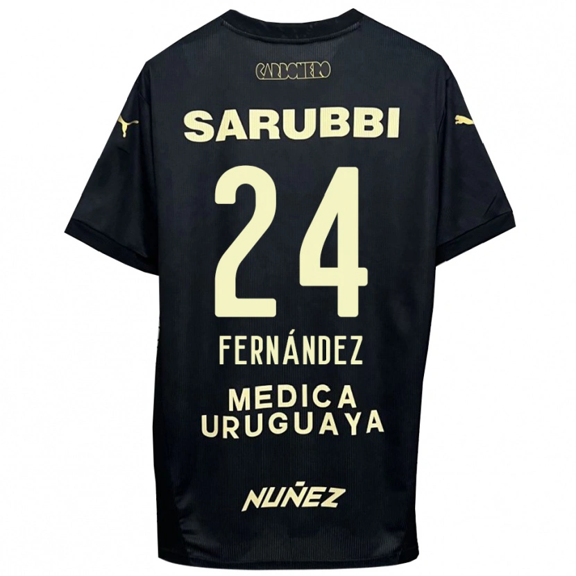 Danxen Homem Camisola Faustino Fernández #24 Preto Dourado Alternativa 2025/26 Camisa