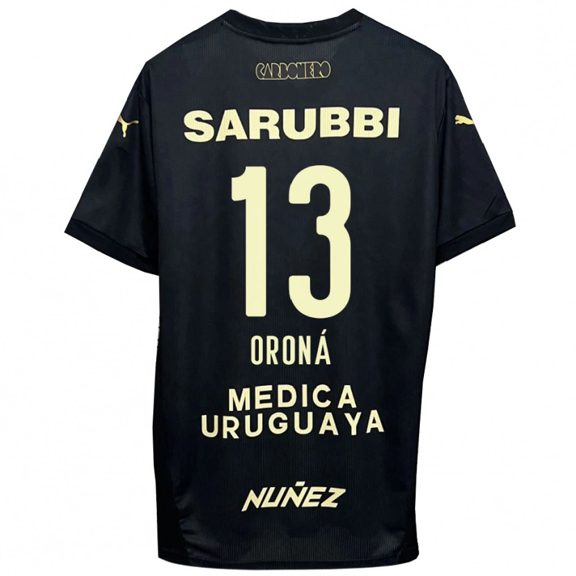 Danxen Homem Camisola Marco Oroná #13 Preto Dourado Alternativa 2025/26 Camisa