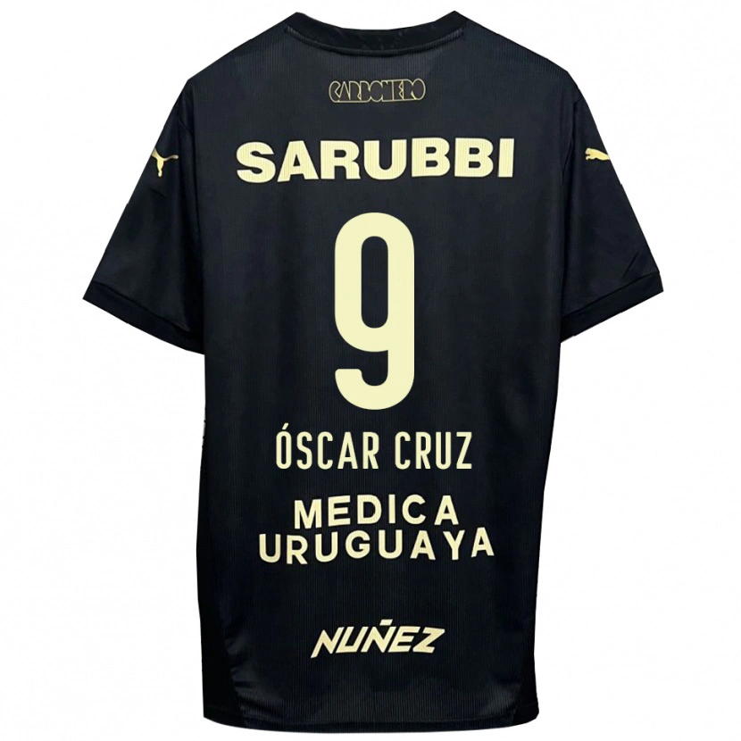 Danxen Homem Camisola Óscar Cruz #9 Preto Dourado Alternativa 2025/26 Camisa