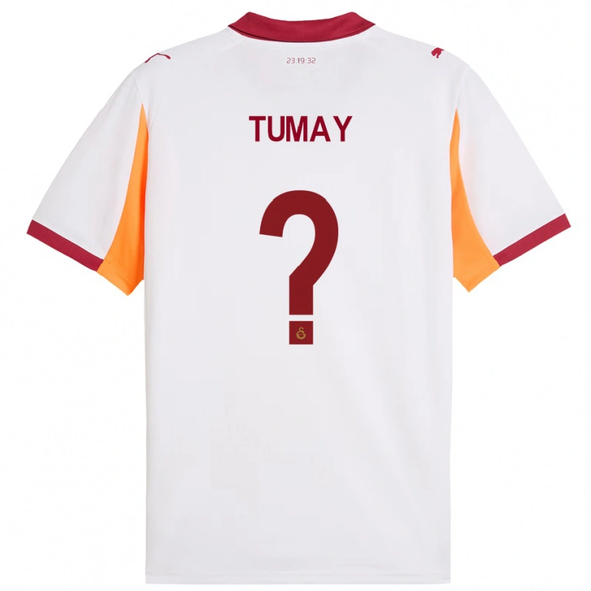 Danxen Homem Camisola Mustafa Kürsat Tümay #0 Branco Vermelho Alternativa 2025/26 Camisa