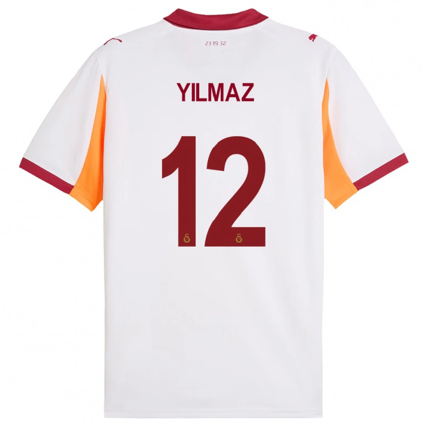 Danxen Homem Camisola Arda Yılmaz #12 Branco Vermelho Alternativa 2025/26 Camisa