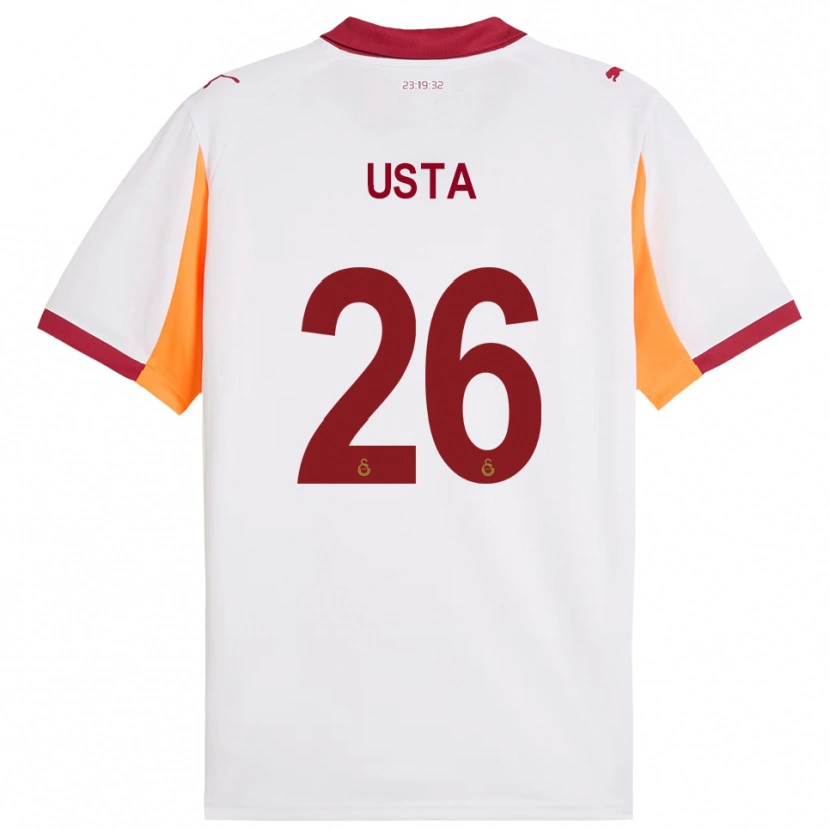 Danxen Homem Camisola Alanur Usta #26 Branco Vermelho Alternativa 2025/26 Camisa