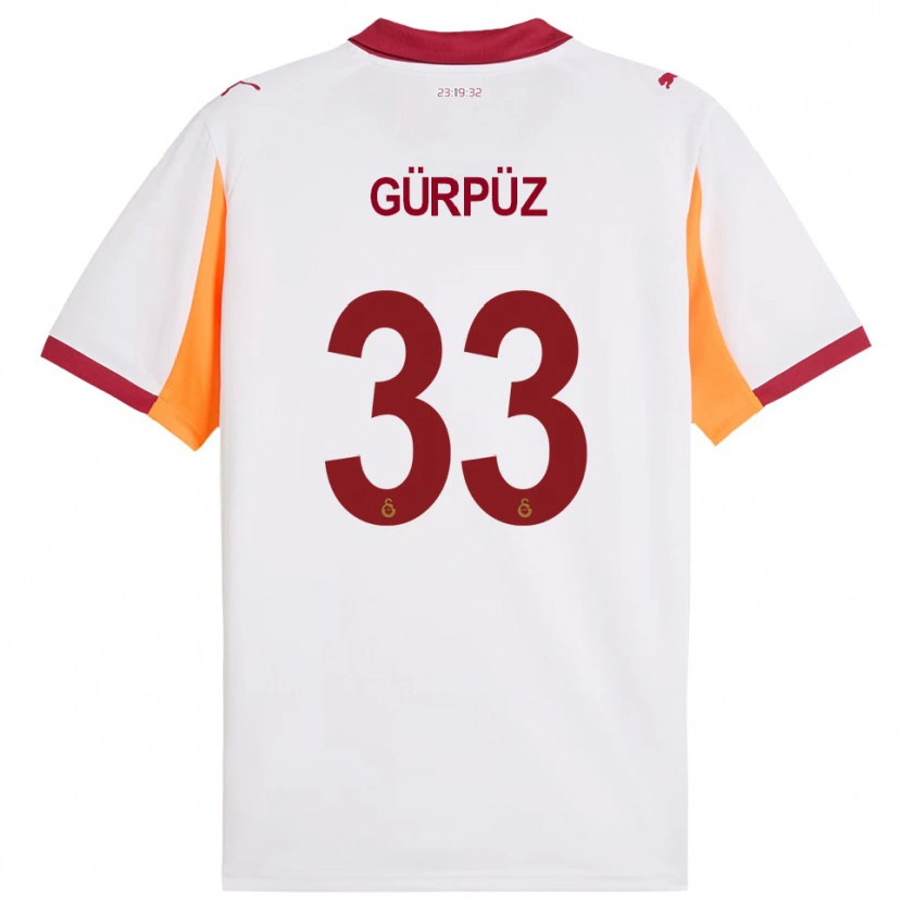 Danxen Homem Camisola Gökdeniz Gürpüz #33 Branco Vermelho Alternativa 2025/26 Camisa