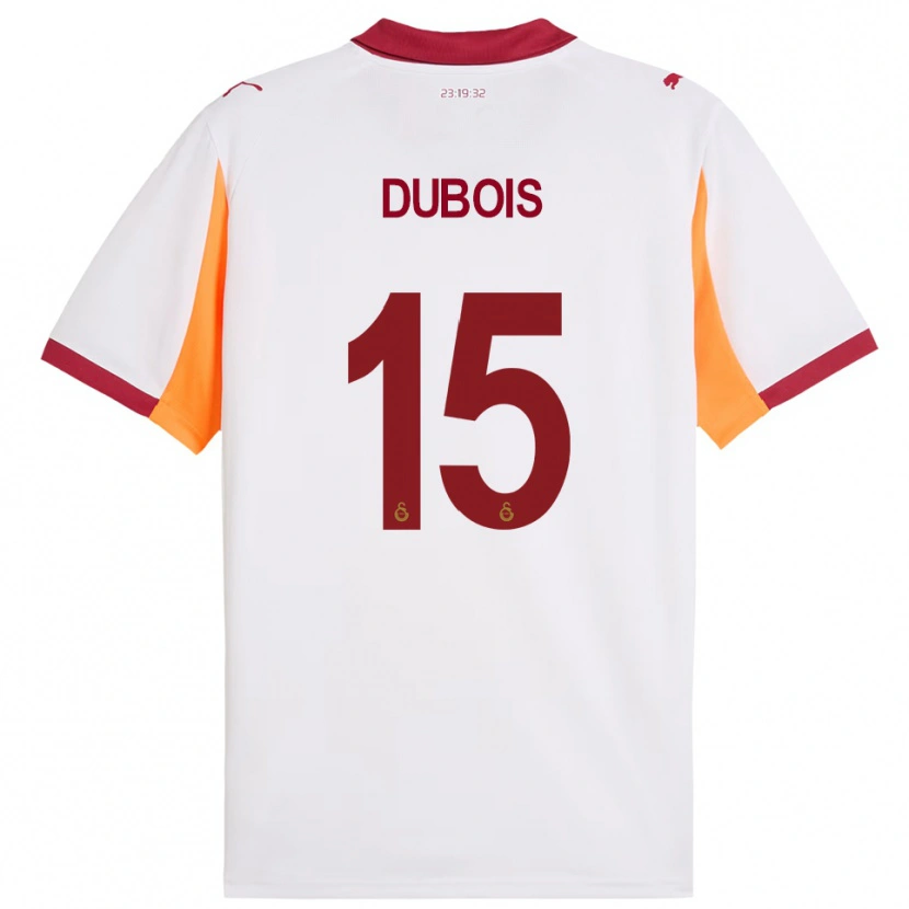 Danxen Homem Camisola Léo Dubois #15 Branco Vermelho Alternativa 2025/26 Camisa
