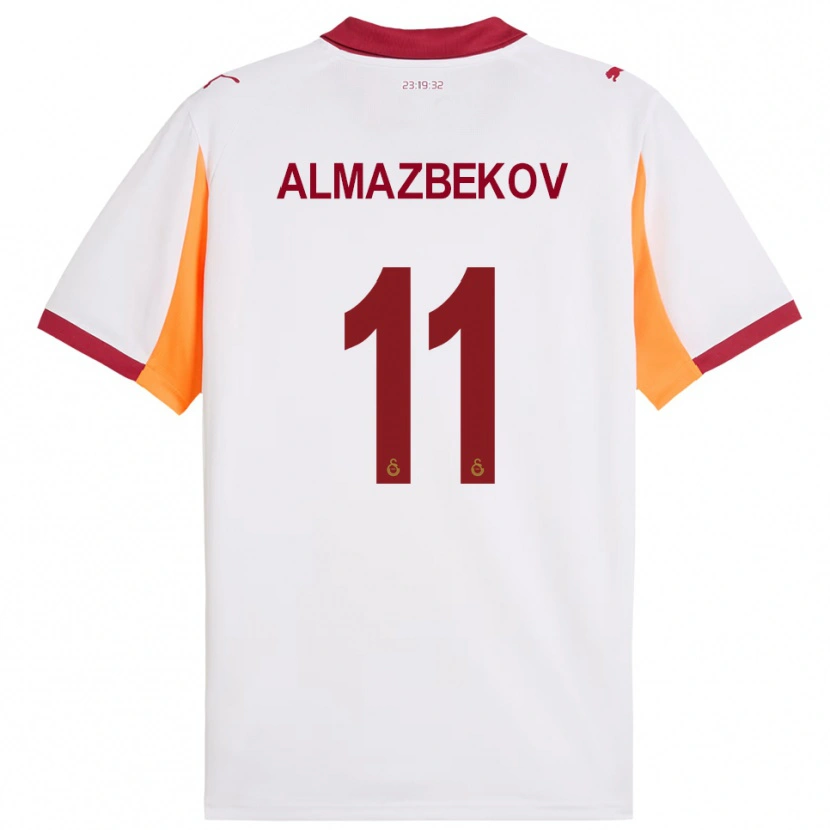 Danxen Homem Camisola Beknaz Almazbekov #11 Branco Vermelho Alternativa 2025/26 Camisa