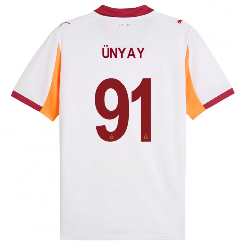 Danxen Homem Camisola Arda Ünyay #91 Branco Vermelho Alternativa 2025/26 Camisa