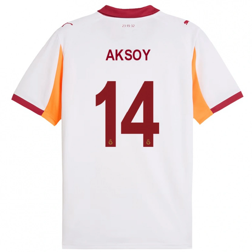 Danxen Homem Camisola Berkan Aksoy #14 Branco Vermelho Alternativa 2025/26 Camisa