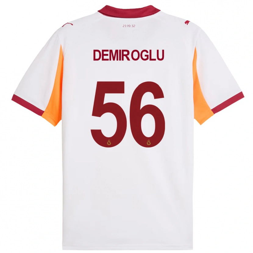 Danxen Homem Camisola Baran Demiroğlu #56 Branco Vermelho Alternativa 2025/26 Camisa