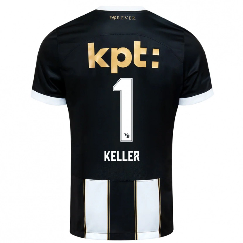 Danxen Homem Camisola Marvin Keller #1 Preto Branco Alternativa 2025/26 Camisa