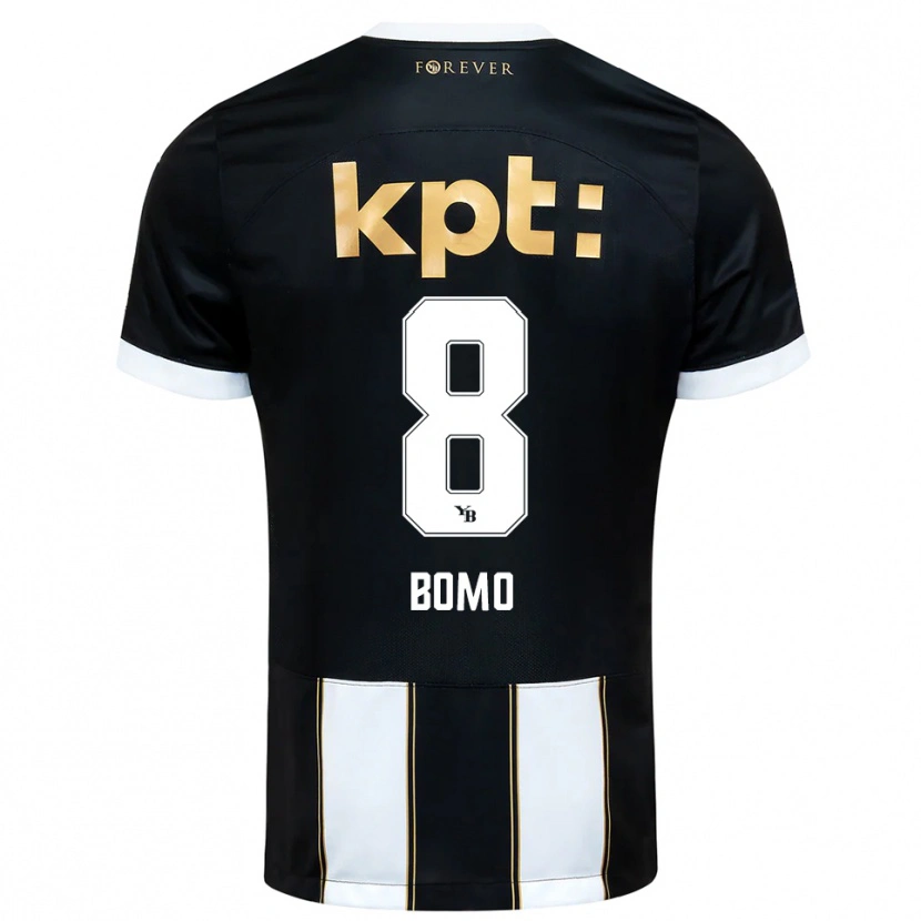Danxen Homem Camisola Jacques Bomo #8 Preto Branco Alternativa 2025/26 Camisa