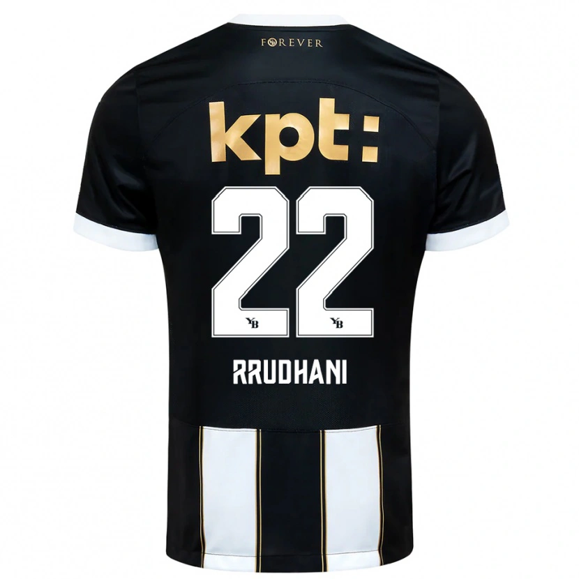 Danxen Homem Camisola Donat Rrudhani #22 Preto Branco Alternativa 2025/26 Camisa