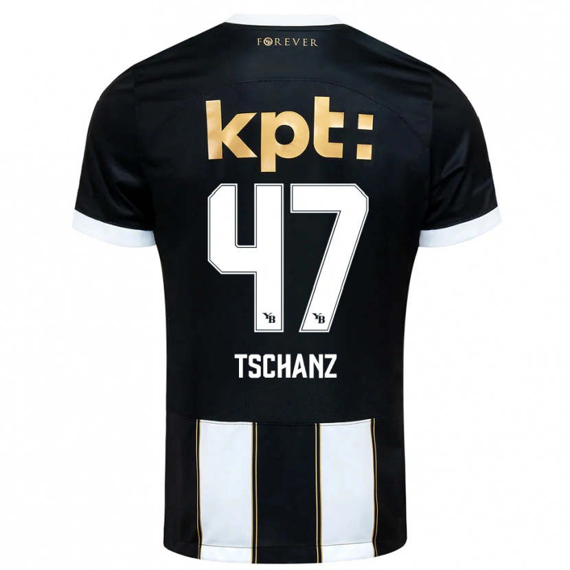 Danxen Homem Camisola Noë Tschanz #47 Preto Branco Alternativa 2025/26 Camisa
