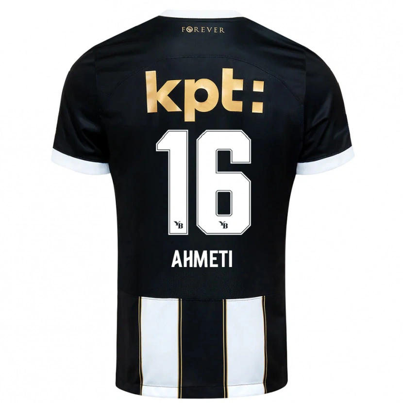 Danxen Homem Camisola Donart Ahmeti #16 Preto Branco Alternativa 2025/26 Camisa