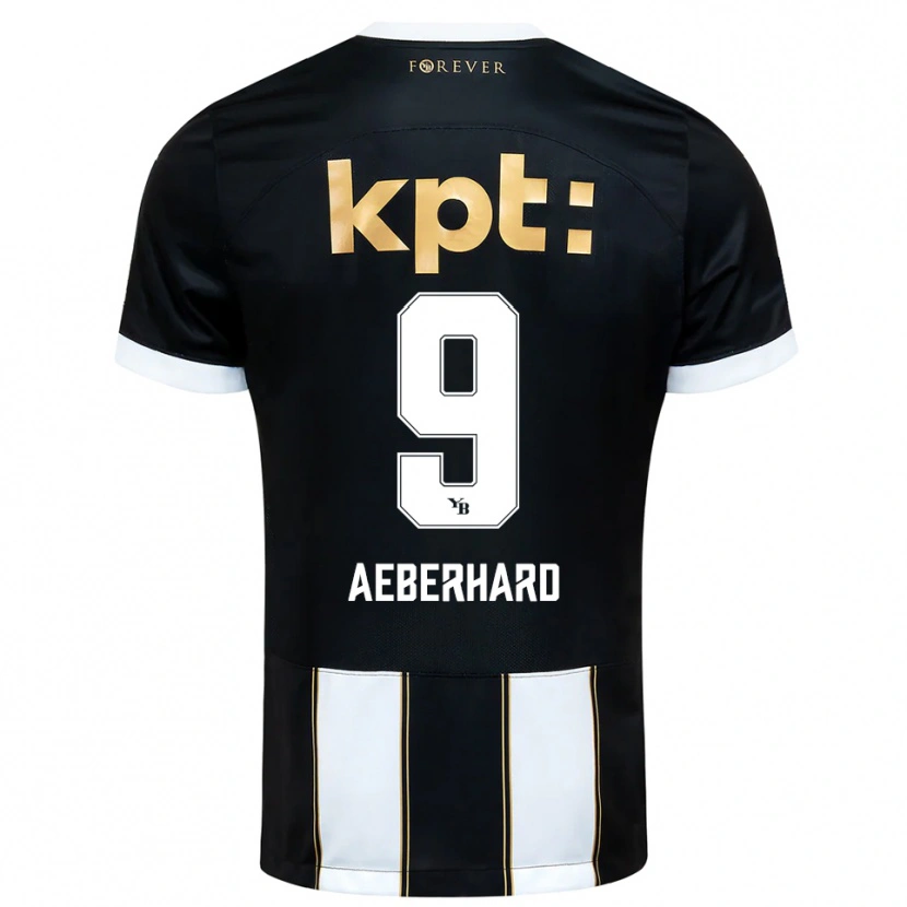 Danxen Homem Camisola Ben Aeberhard #9 Preto Branco Alternativa 2025/26 Camisa
