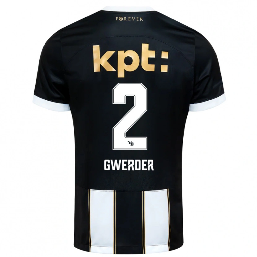 Danxen Homem Camisola Fabrice Gwerder #2 Preto Branco Alternativa 2025/26 Camisa