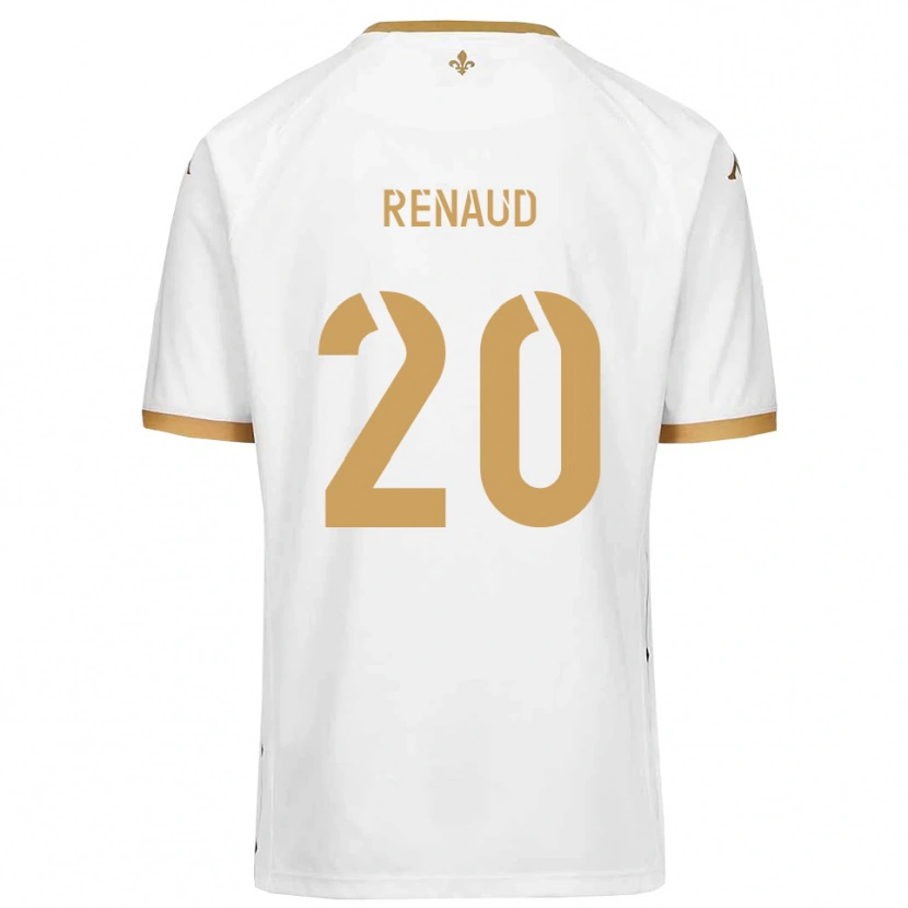 Danxen Homem Camisola Tom Renaud #20 Branco Dourado Alternativa 2025/26 Camisa