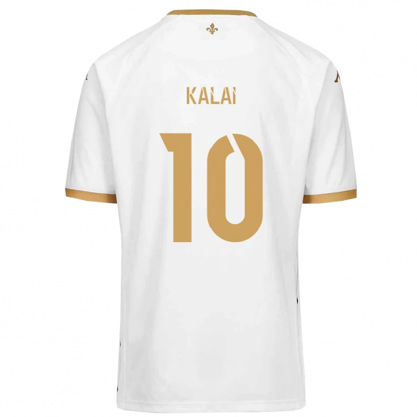Danxen Homem Camisola Jawed Kalai #10 Branco Dourado Alternativa 2025/26 Camisa
