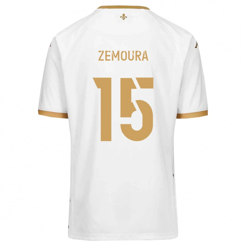 Danxen Homem Camisola Yohan Zemoura #15 Branco Dourado Alternativa 2025/26 Camisa