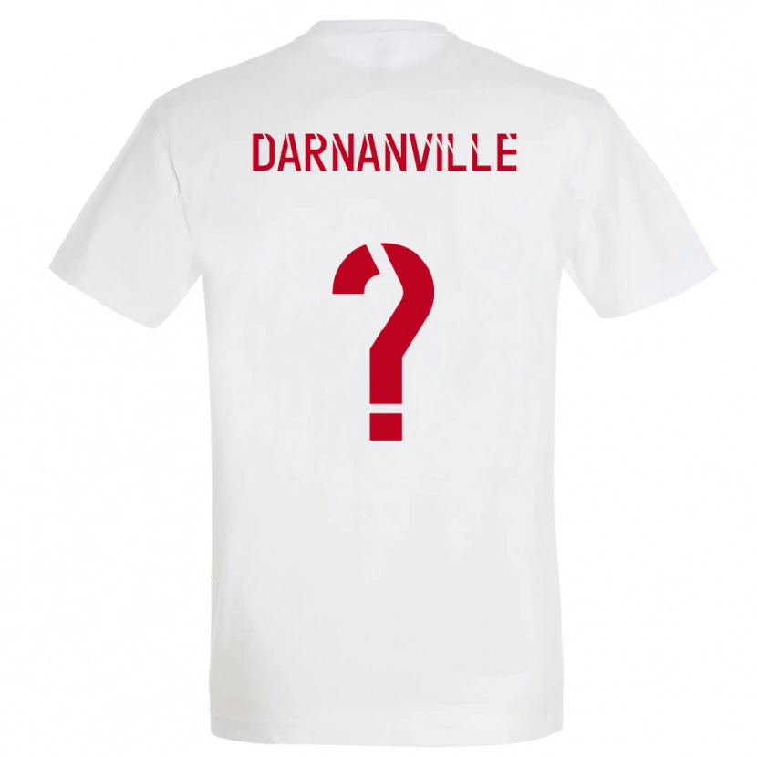 Danxen Homem Camisola Clément Darnanville #0 Branco Vermelho Amarelo Alternativa 2025/26 Camisa