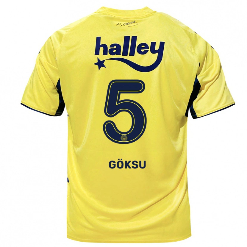 Danxen Homem Camisola Yaşam Göksu #5 Amarelo Marinho Alternativa 2025/26 Camisa
