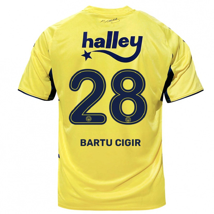 Danxen Homem Camisola Can Bartu Çığır #28 Amarelo Marinho Alternativa 2025/26 Camisa