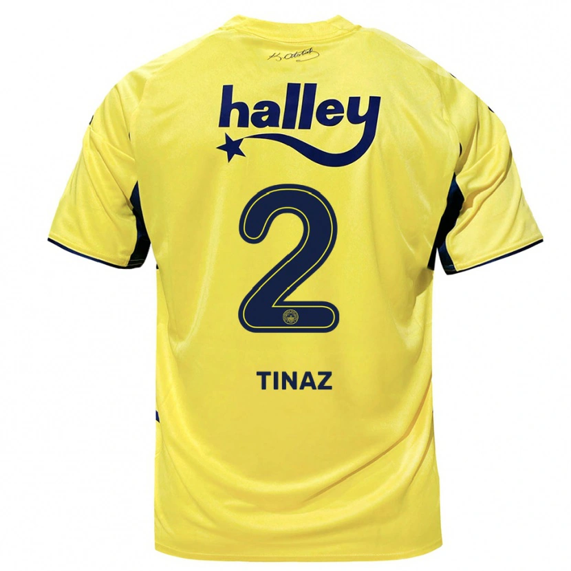 Danxen Homem Camisola Altuğ Tınaz #2 Amarelo Marinho Alternativa 2025/26 Camisa