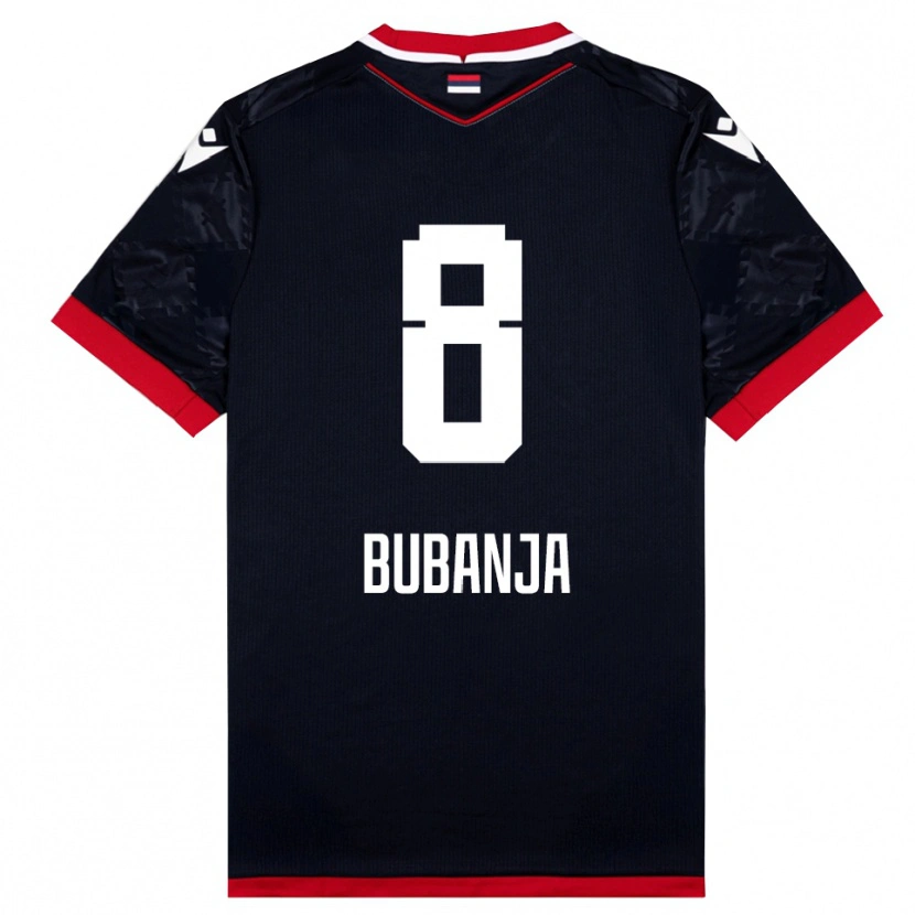 Danxen Homem Camisola Igor Bubanja #8 Preto Vermelho Alternativa 2025/26 Camisa