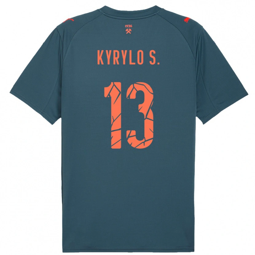 Danxen Homem Camisola Kyrylo Savchenko #13 Marinho Vermelho Alternativa 2025/26 Camisa